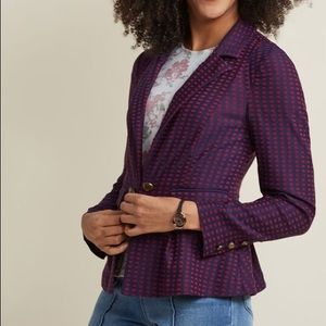 MODCLOTH Peplum Blazer with Finished Pockets